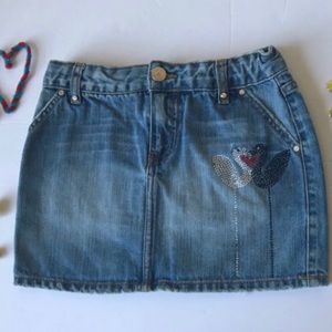 Sonia Rykiel Jean Girls Skirt wi/ Rhinesto…